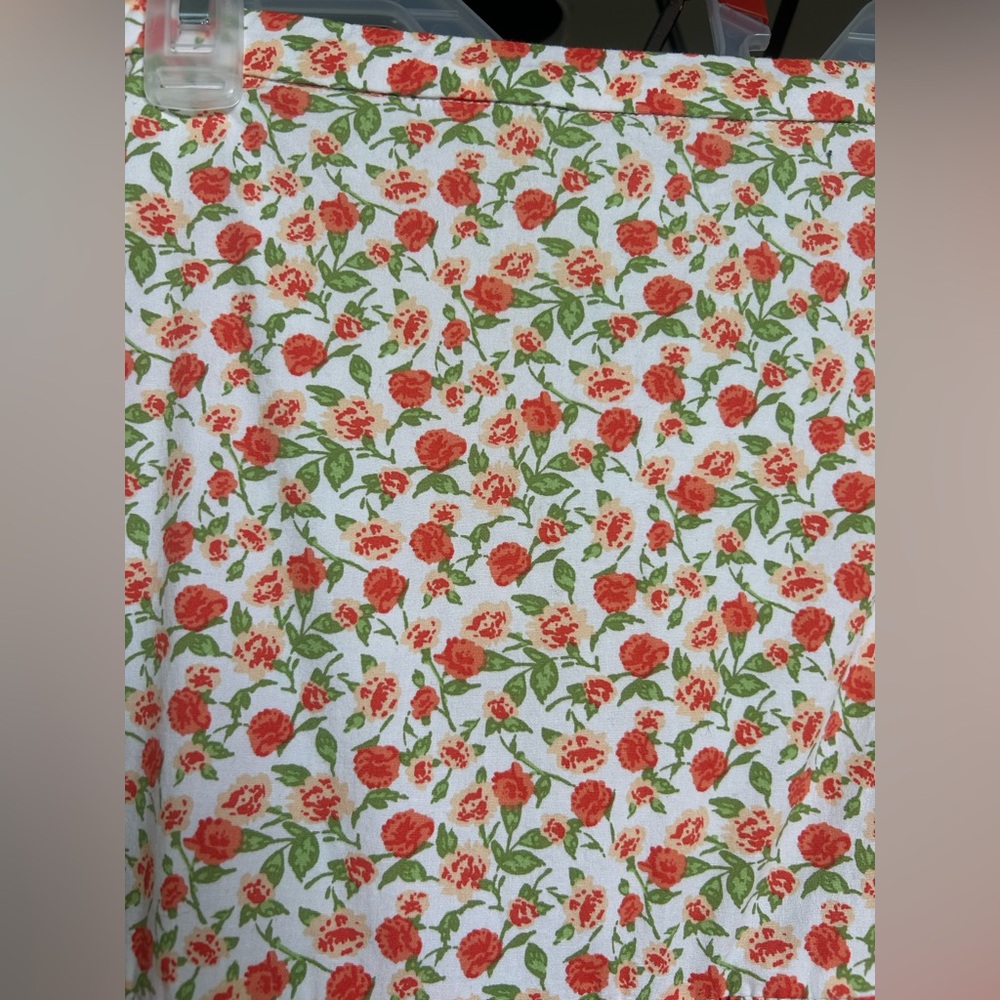Wayf Floral Maxi Skirt - orange and green ditsy floral - Picture 6 of 10